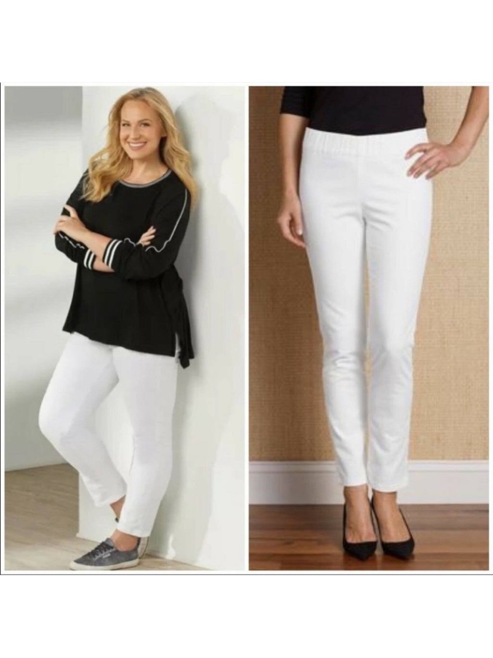 NWT Soft Surroundings Triple S3 Jeans Sensational Slimming Support White Pants